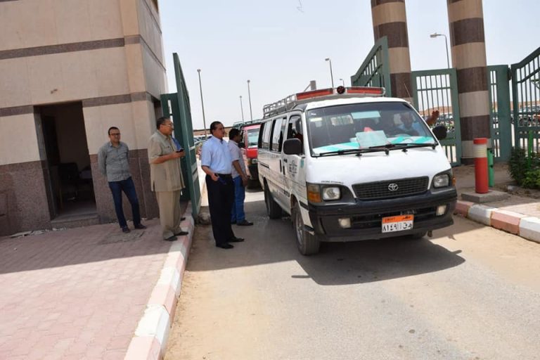 جولة تفقدية داخل مقار الامتحانات بالجامعة الجديدة
