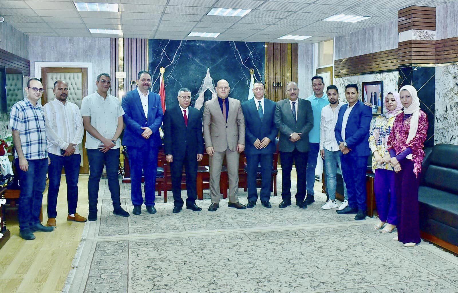Sohag University Family exchanges Congratulations with Al-Nomani on the Occasion of the End of the Eid Al-Adha Vacation and Return Back to Work