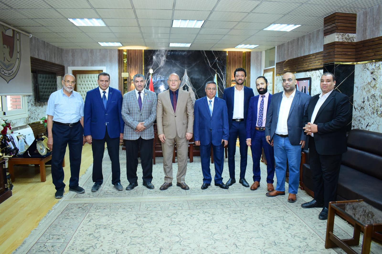 The Committee of the Supreme Council of Universities praises the Digital Infrastructure of the Electronic Testing Building at Sohag University