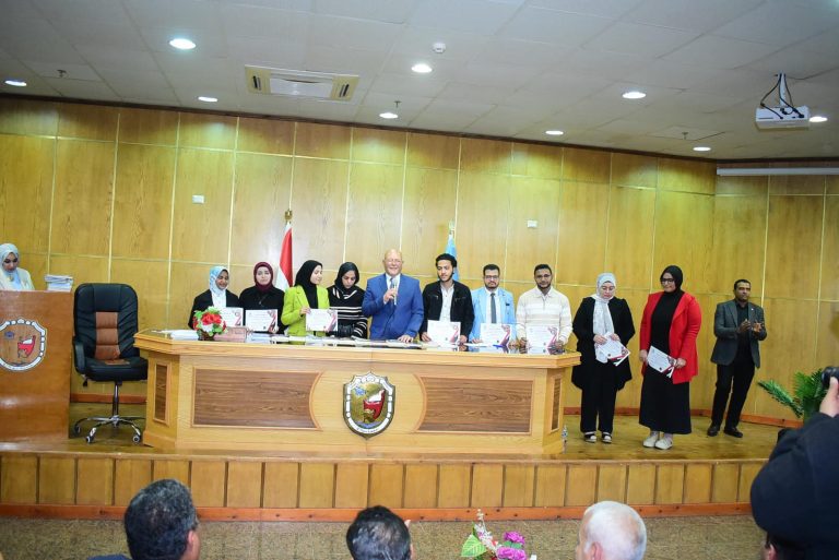 President of Sohag University honors 65 University Members for Participating with Books in the 56th Cairo International Book Fair