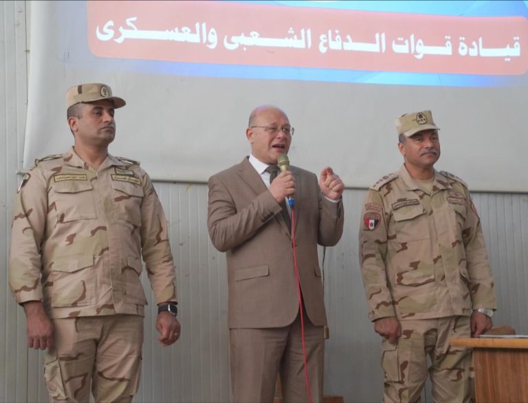 Sohag University President and the Military Advisor of the Governorate inspect the National Education courses for the Female Students