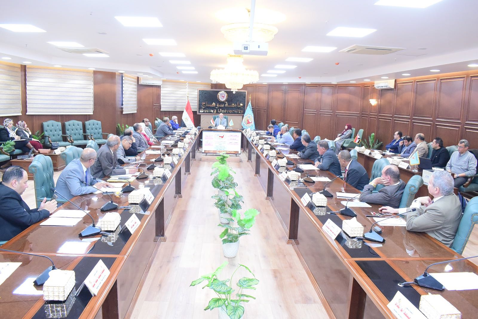 Sohag University Council sends a Congratulatory Telegram to President Sisi on the Occasion of Eid Al-Fitr