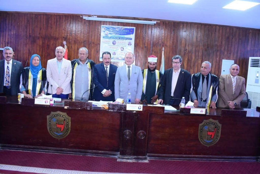 The President of Sohag University attends a Master’s Thesis Discussion at Faculty of Arts on the Imperative Forms in the Poetry of Foulad Al-Anwar